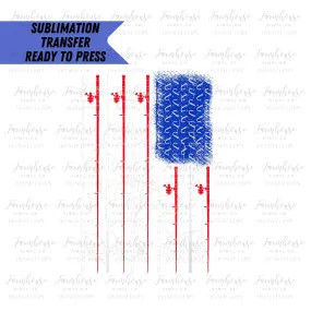 Fishing American Flag, Stars & Stripes Design, Summer Fishing Transfer, Ready To Press, Sublimation Transfer, Transfer Ready To Press