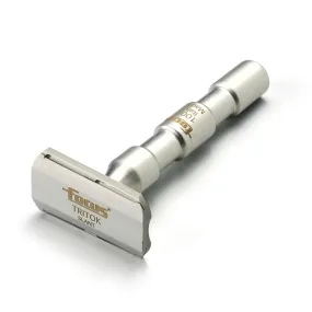 Focus - R53 Tritok Slant Double Edge Safety Razor - Silver