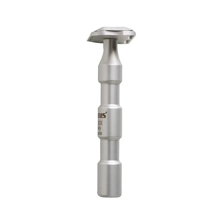 Focus - R53 Tritok Slant Double Edge Safety Razor - Silver