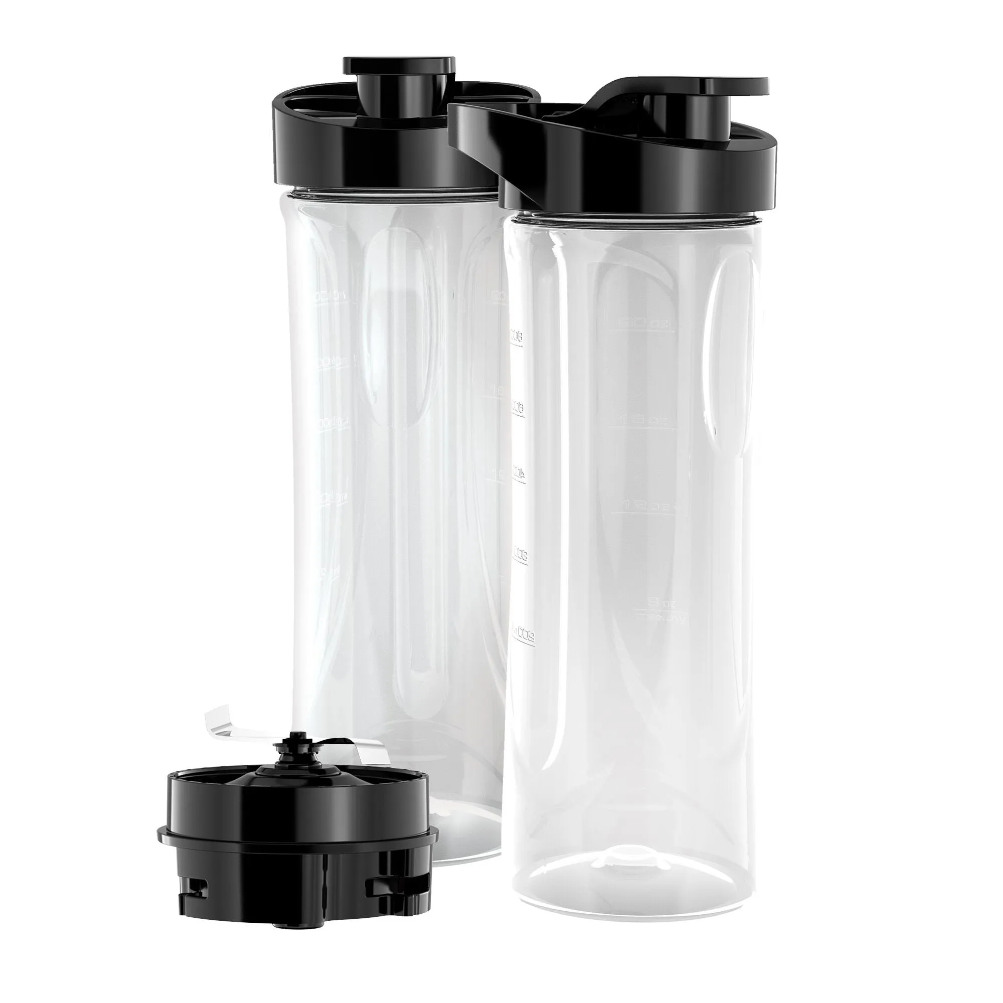 FusionBlade Set of 2 Personal Blender Jars, Clear