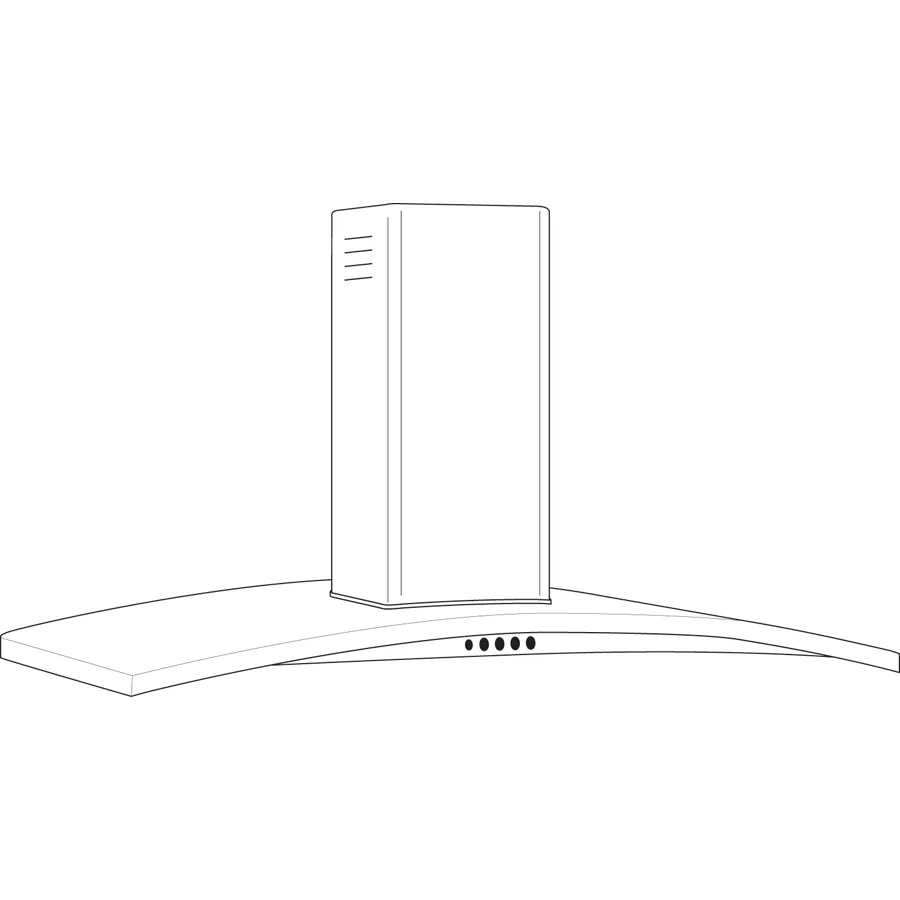 Ge Appliances UVI7361SWSS 36" Island-Mount Chimney Hood