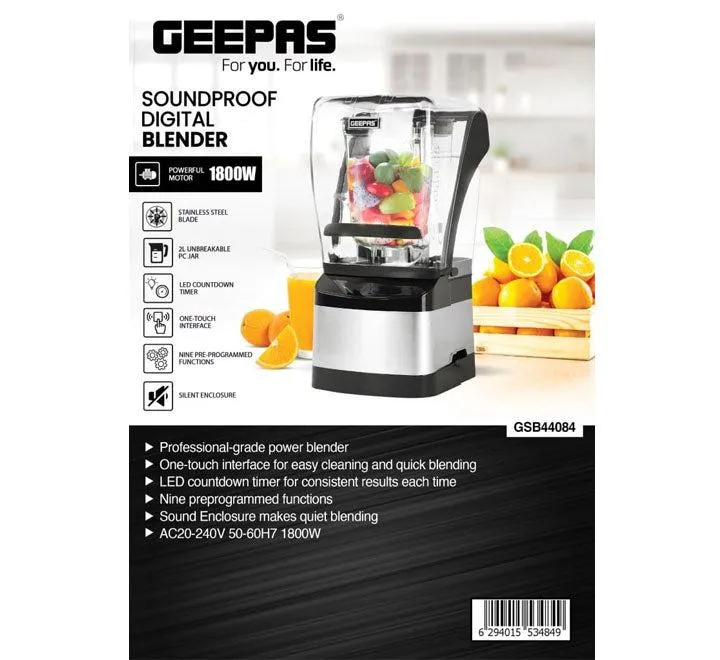 Geepas Soundproof Cover Digital Blender