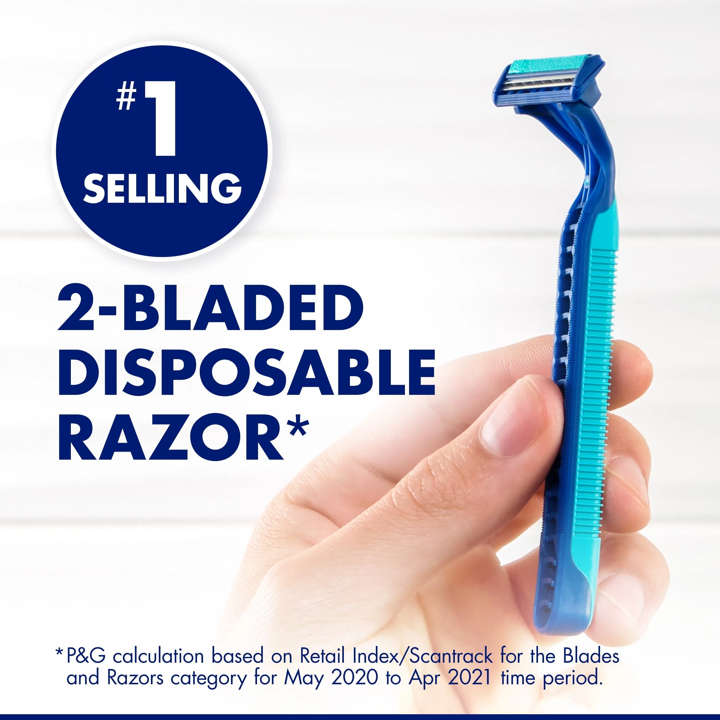 Gillette Sensor2 Plus Pivot Men's Disposable Razor, 21 Razors, Blue