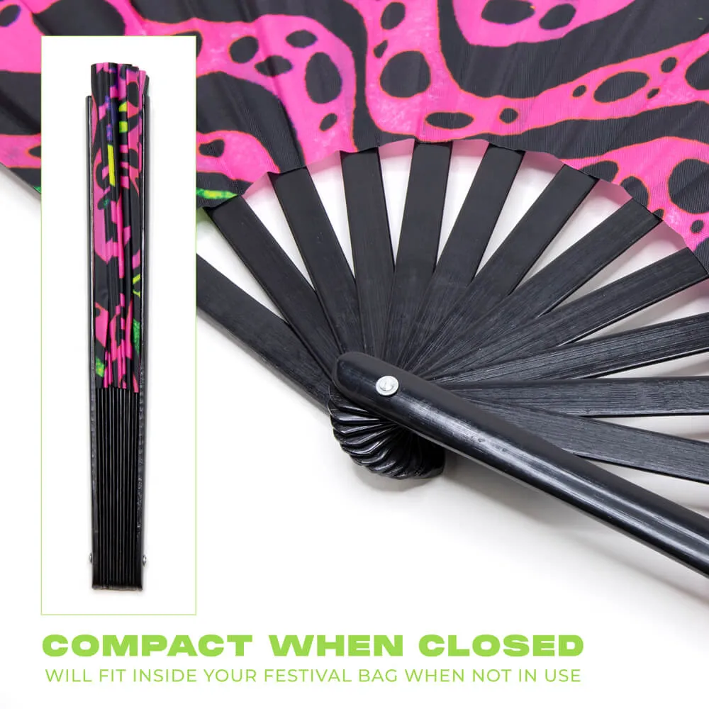 GloFX Festival Folding Fan - Heat Wave