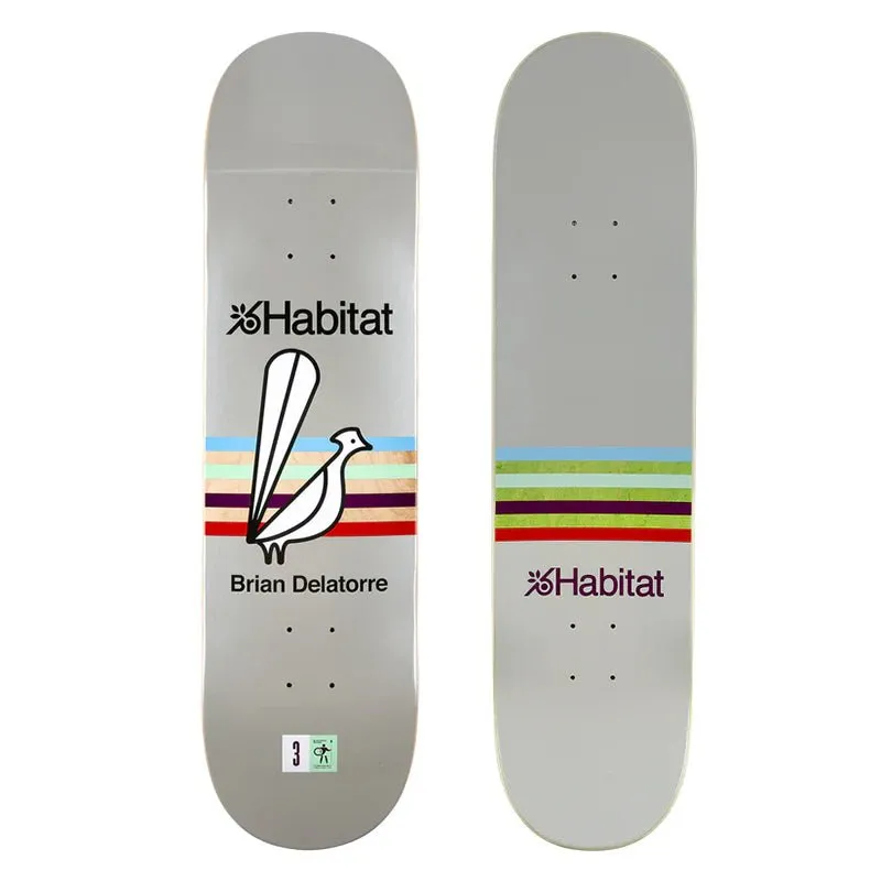 Habitat 8.25" x 32.25" Dela Quartus Gray Skateboard Deck