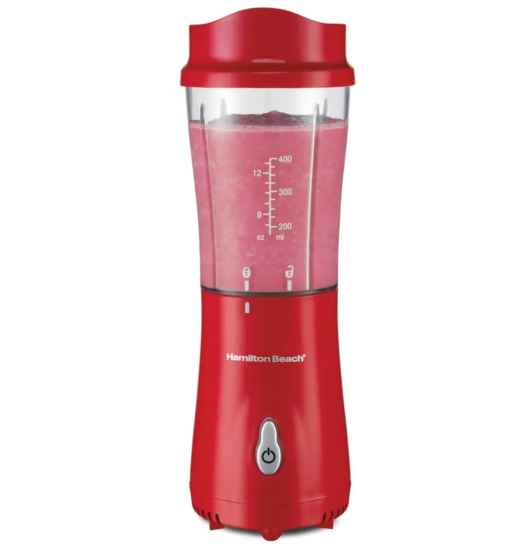 Hamilton Beach Personal Creations Single-Serve Blender   Travel Cup – Red