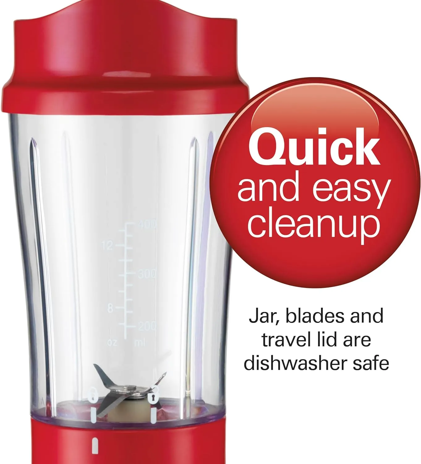 Hamilton Beach Personal Creations Single-Serve Blender   Travel Cup – Red