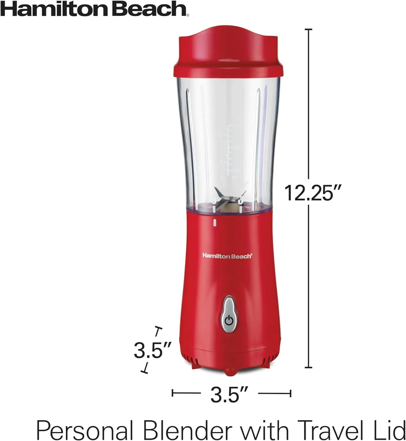 Hamilton Beach Personal Creations Single-Serve Blender   Travel Cup – Red