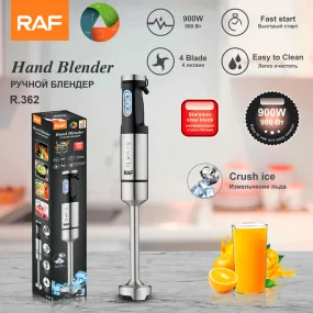 Hand blender | 900W | Fast Start | 4 stainless Steel Blades | Crush ice | Easy to Clean