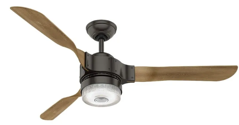 Hunter SIMPLEconnect Wi-Fi Series 59226 Ceiling Fan with Light Kit, Plastic, Noble Bronze :EA: QUANTITY: 1