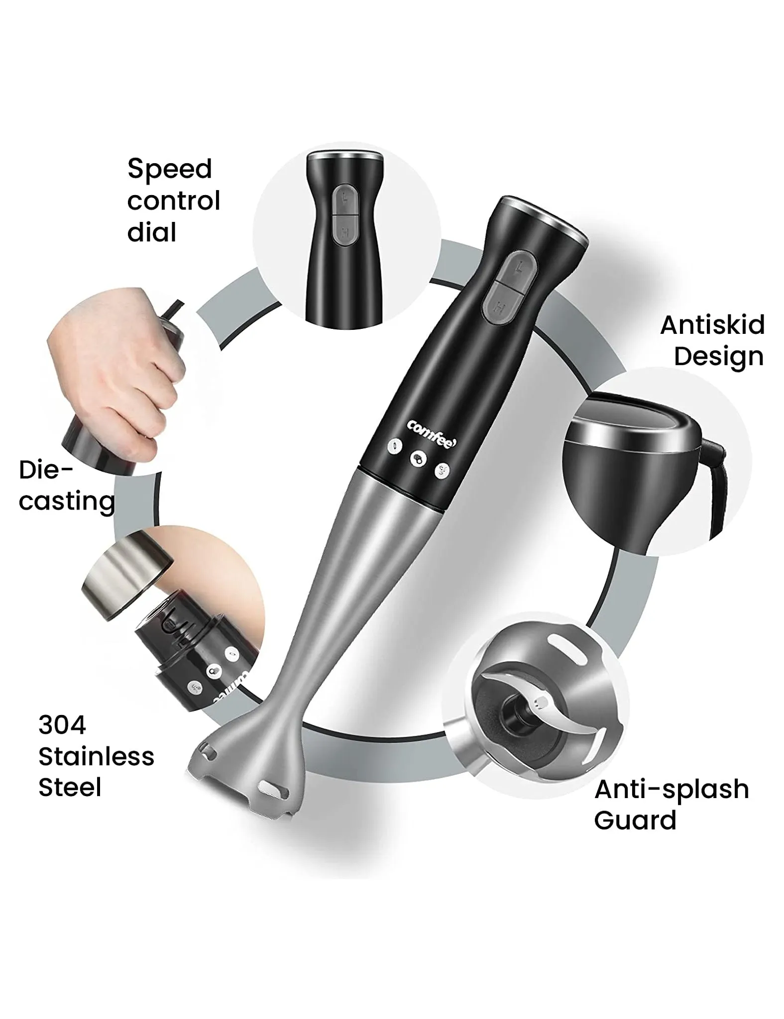 Immersion Hand Blender - Black