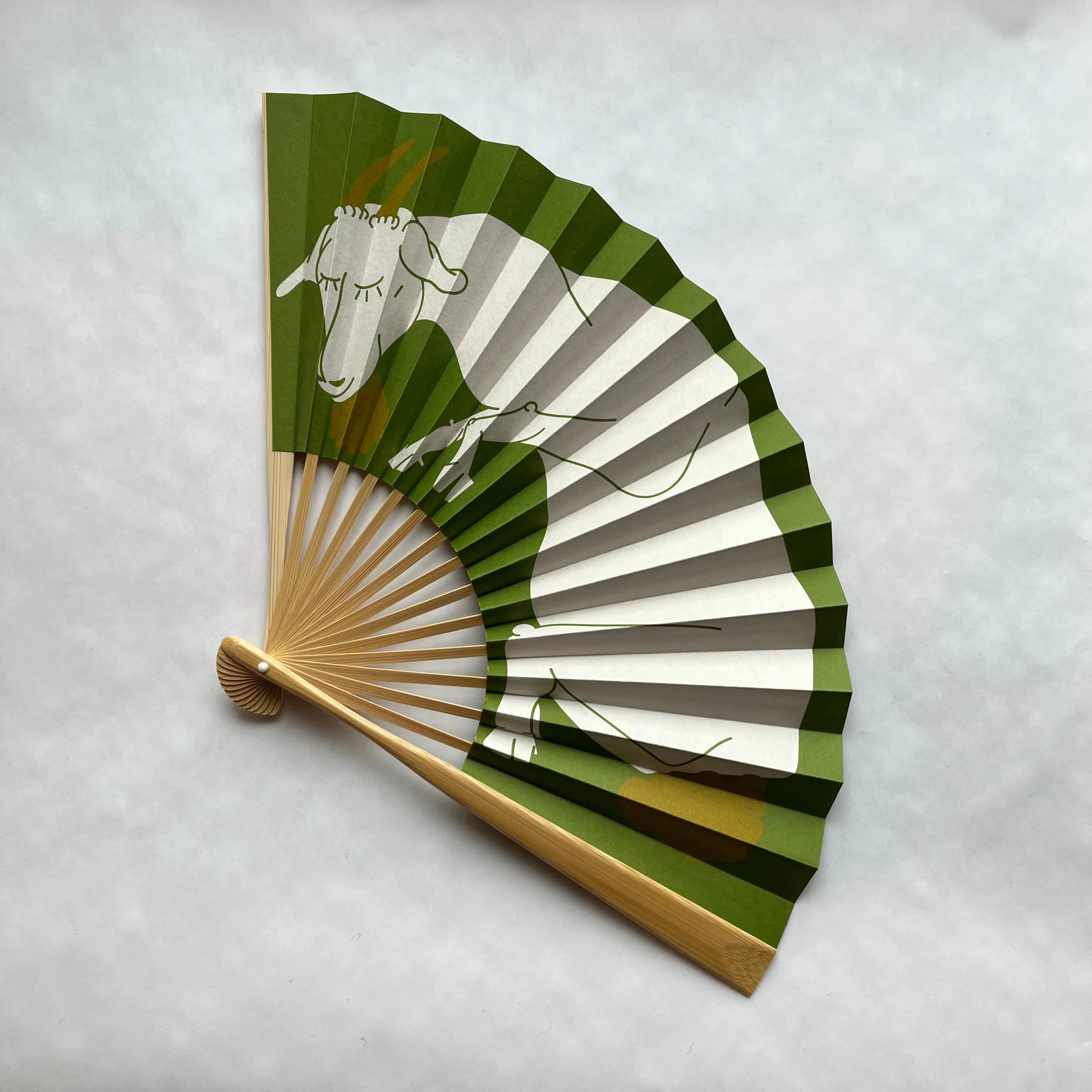 Japanese Zodiac Fan - Goat