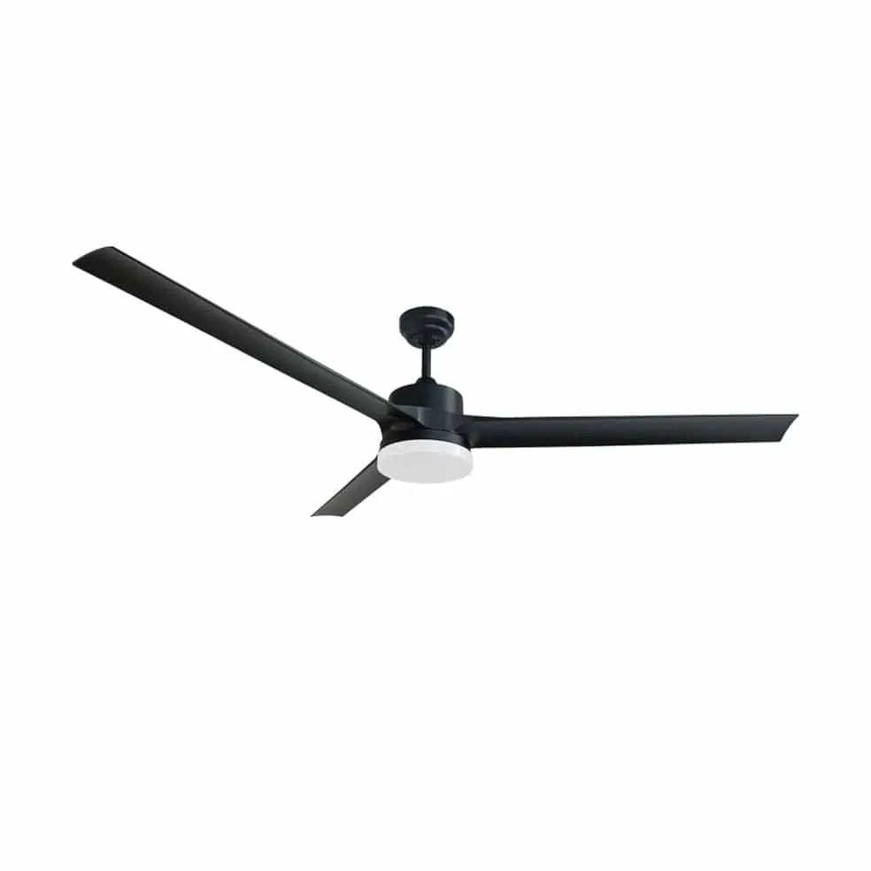 Jet Ceiling Fan with Light  Black | White