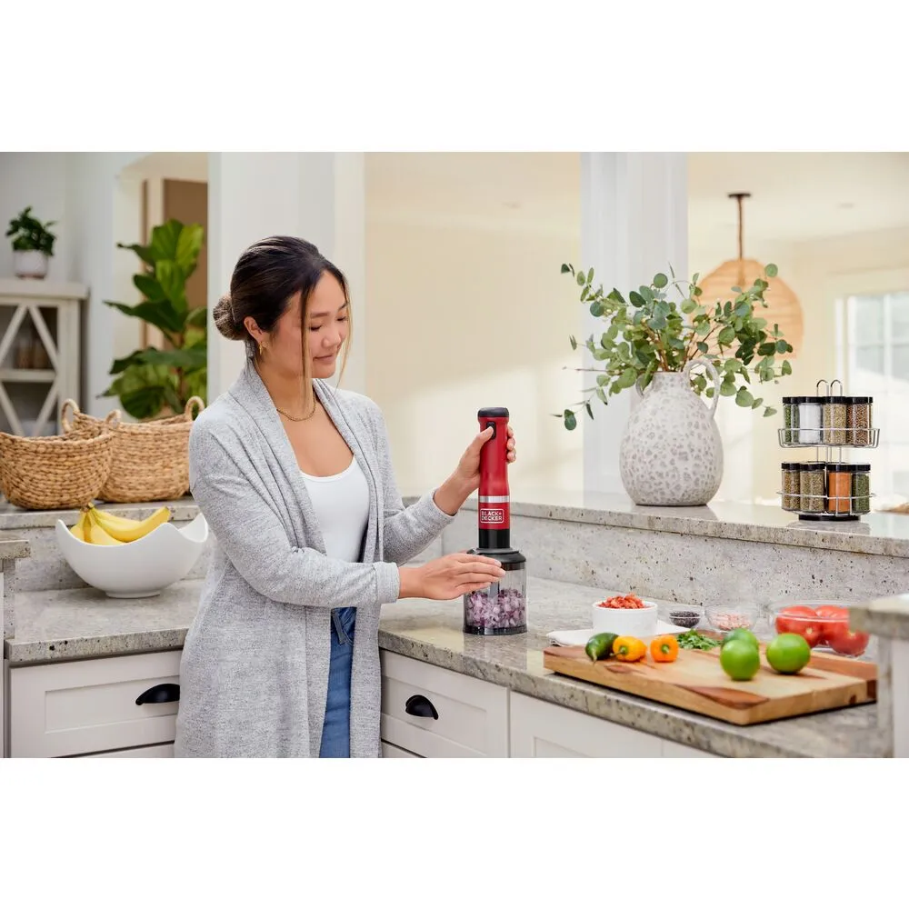 kitchen wand™ Cordless Blender 4 in1 Kitchen Multi-tool, Red