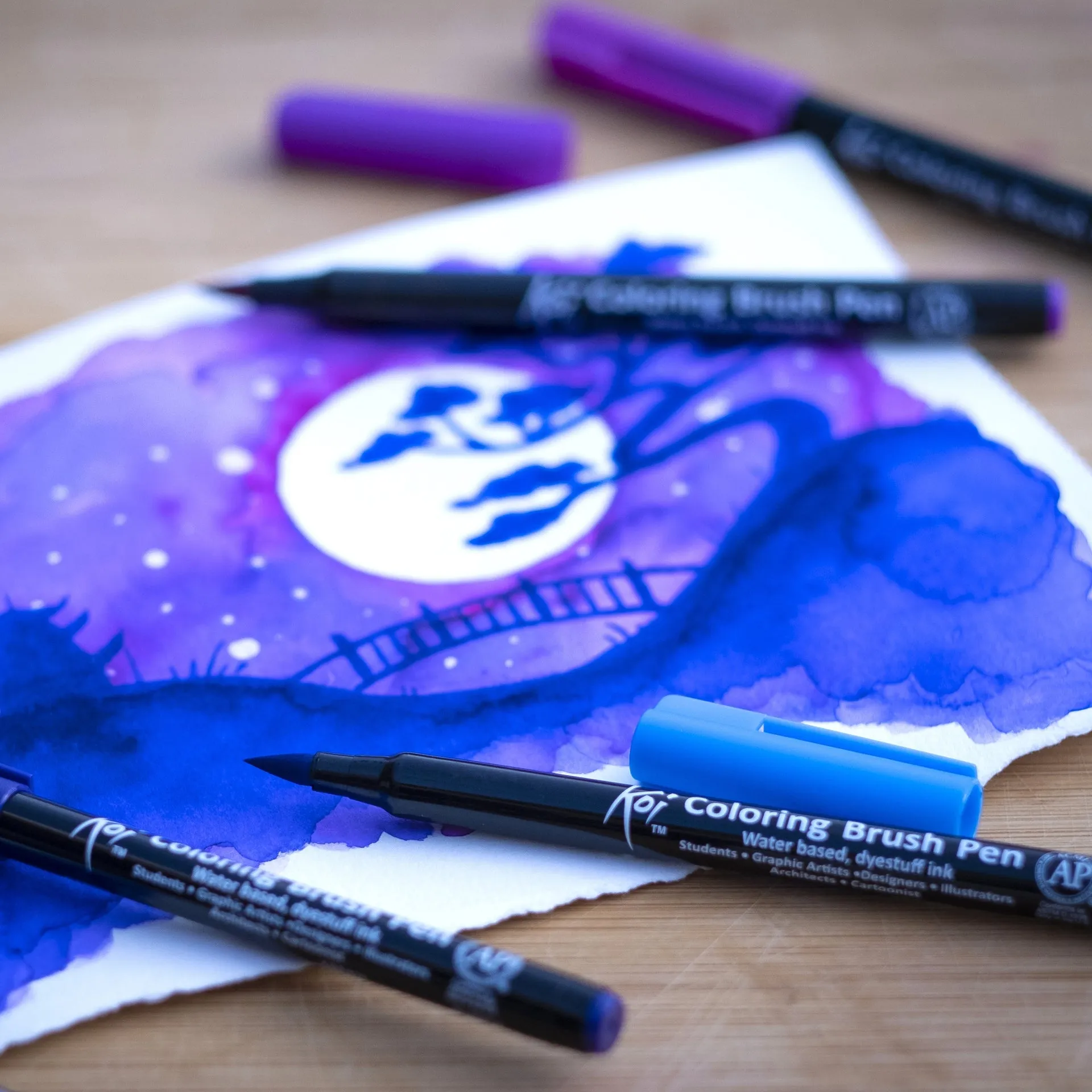 Koi Colouring Brush Pen - Light Sky Blue