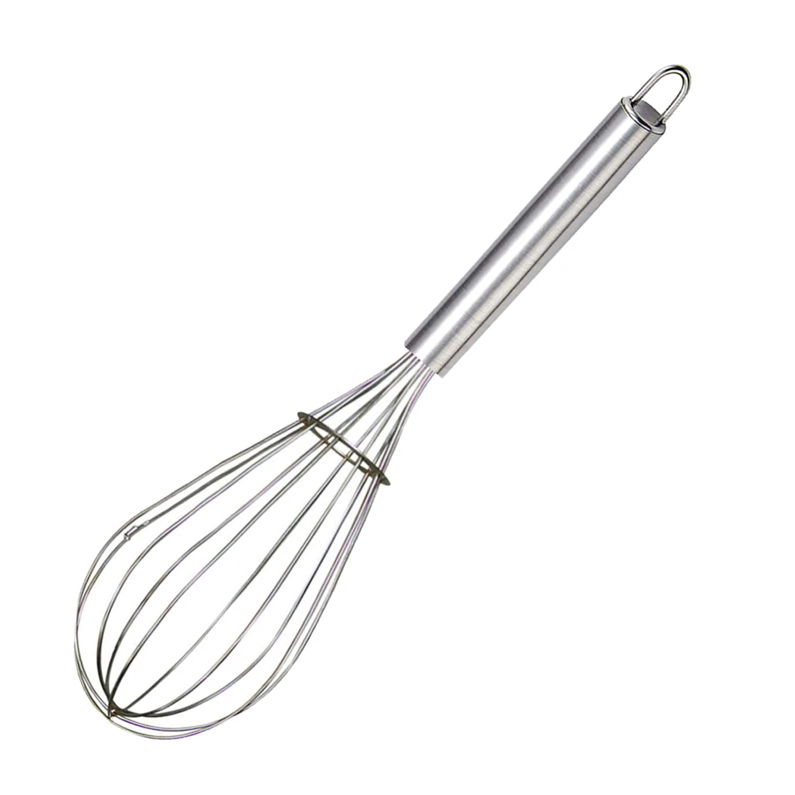 Kuber Industries 2.5 MM 3 Pieces Stainless Steel Hand Blender Mixer Froth Whisker Latte Maker for Milk Coffee Egg Beater Juice, 35 cm,40 cm,45 cm (Silver) - CTKTC030380