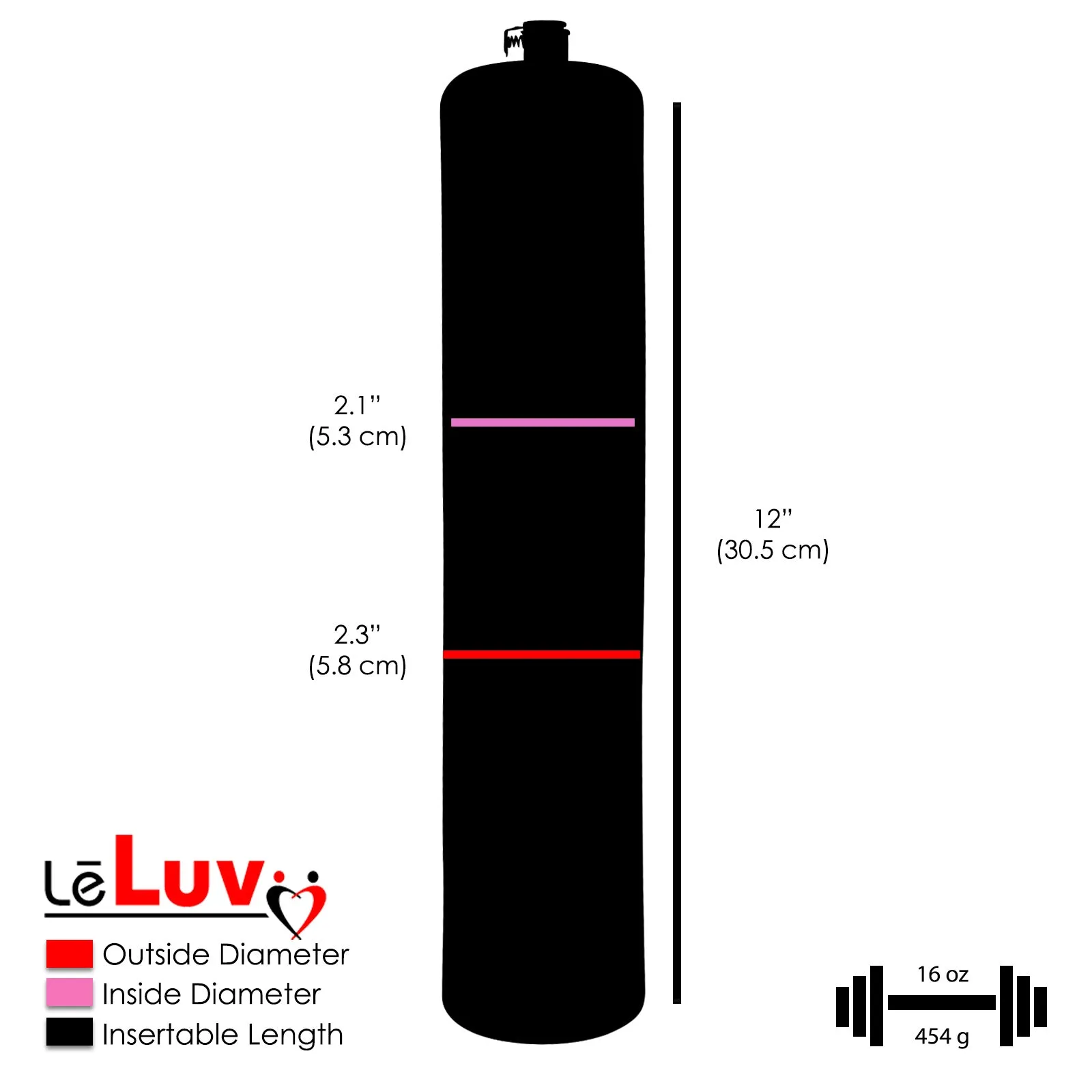 LeLuv Magna PRO  Smart Handle Penis Pump Kit | 9" or 12" Length Thick Wall Flangeless Cylinders