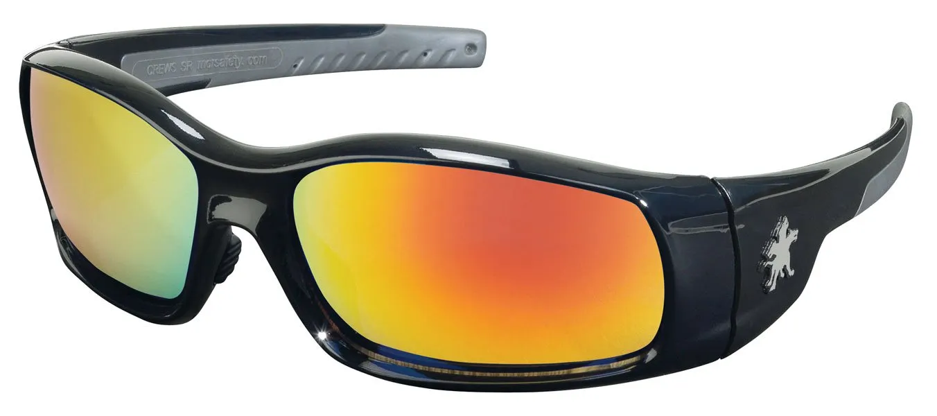 MCR Crews Swagger Safety Glasses, Sporty Sunglasses, ANSI Z87.1