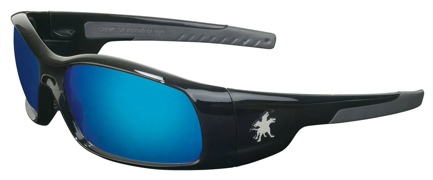 MCR Crews Swagger Safety Glasses, Sporty Sunglasses, ANSI Z87.1