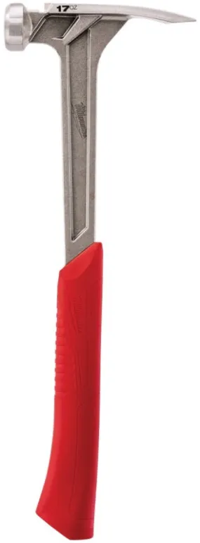 Milwaukee 48-22-9017 Hammer, 17 oz Head, Framing, Straight Head, Steel Head, 16-1/8 in OAL :EA: QUANTITY: 1