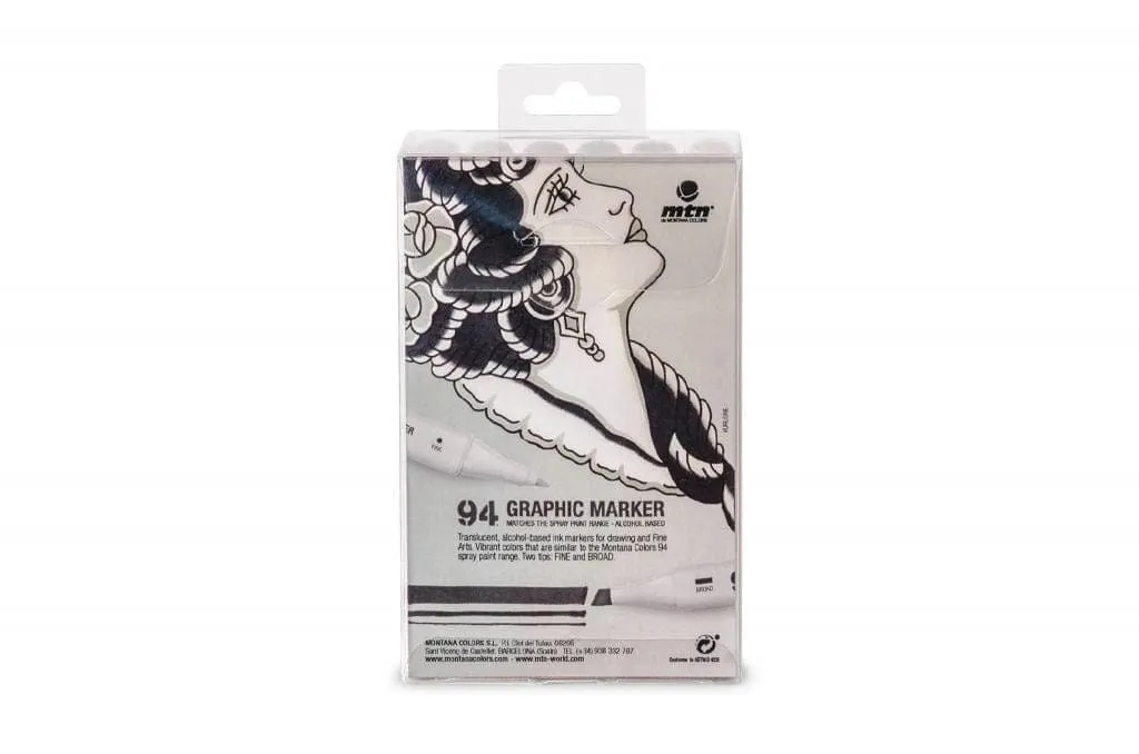 MTN 94 Graphic Marker - Grey Basic 24 Pack