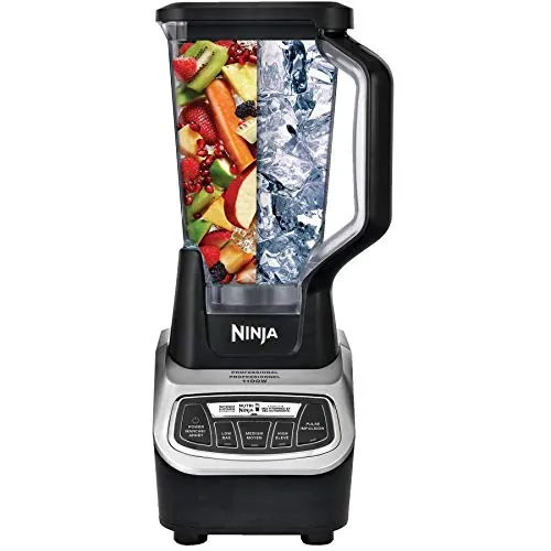 Ninja BL660C Professional Countertop Blender With 1100-Watt Base, 72 Oz Total Crushing Pitcher and (2) 16 Oz Cups For Frozen Drinks and Smoothies, Silver/Gray, 1100W, (Canadian Version)