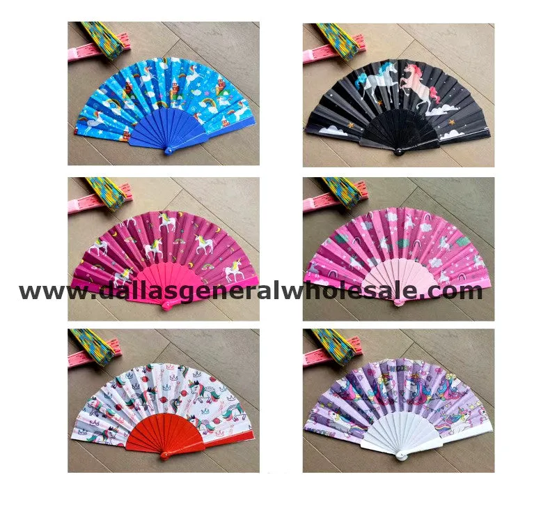 Novelty Unicorn Hand Held Fans Wholesale