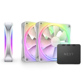 NZXT F120 RGB DUO Triple Pack WHITE 白色 3xFan Kit with RGB Controller 三風扇組合附控制器 12cm Case Fan RF-D12TF-W1