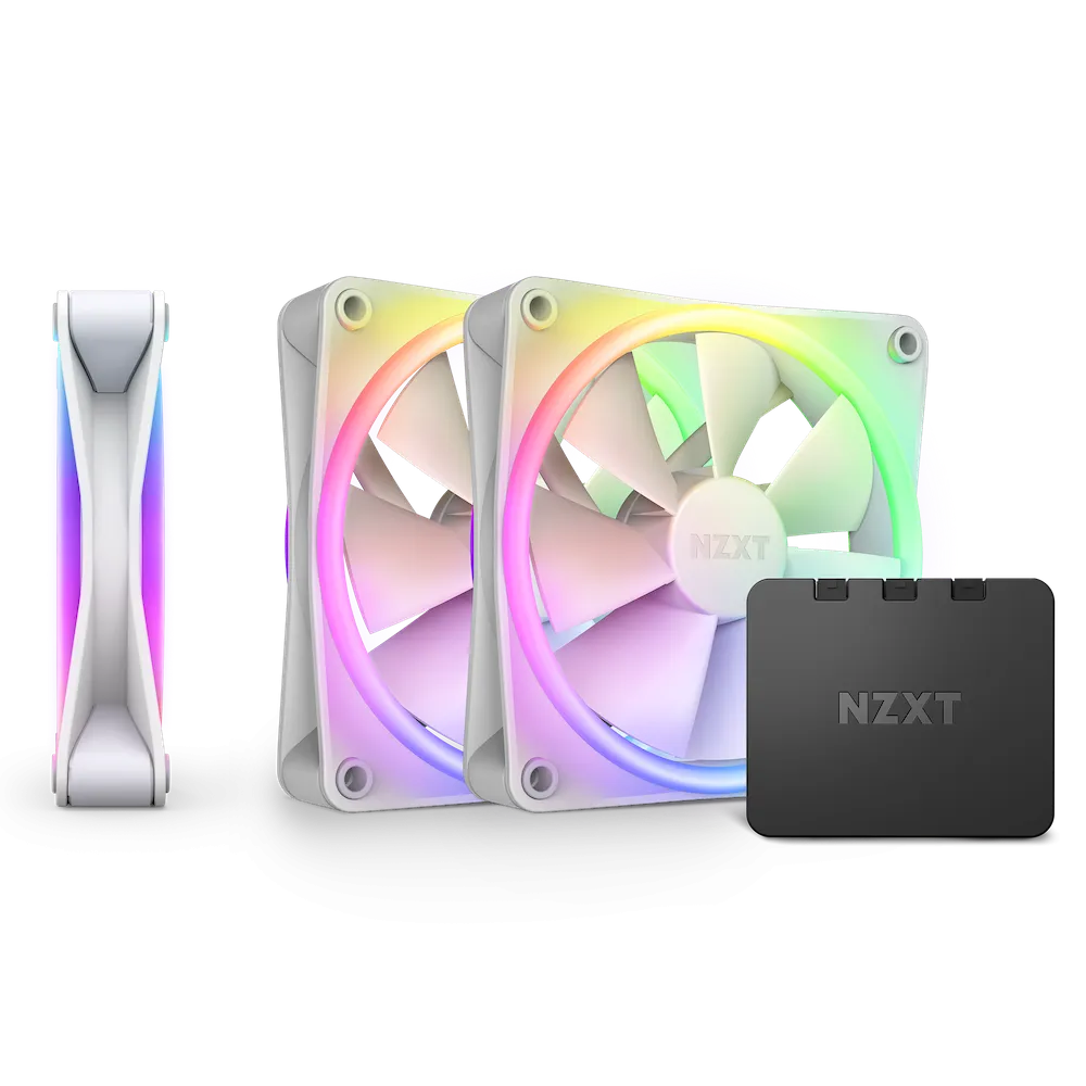 NZXT F120 RGB DUO Triple Pack WHITE 白色 3xFan Kit with RGB Controller 三風扇組合附控制器 12cm Case Fan RF-D12TF-W1