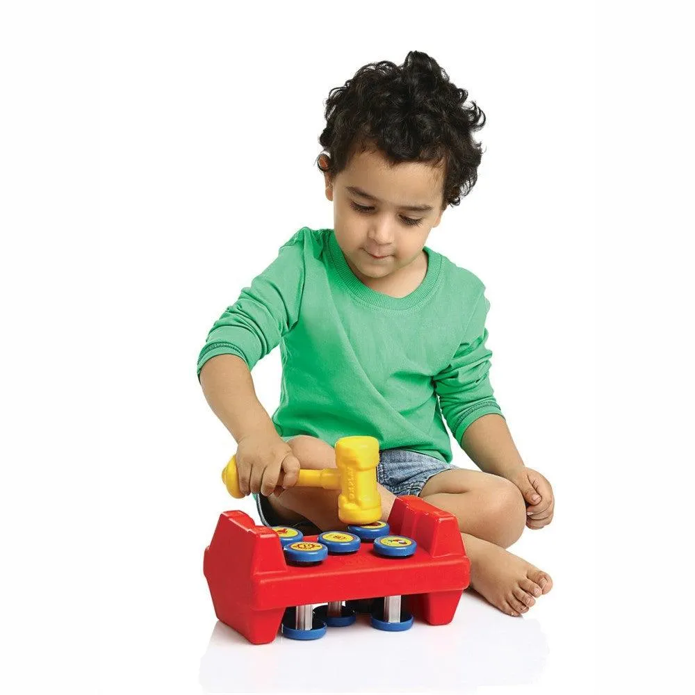 Ok Play Bang Bang Plastic Toy with Hammer for Baby Kids and Toddlers Ages 0 to 2 years