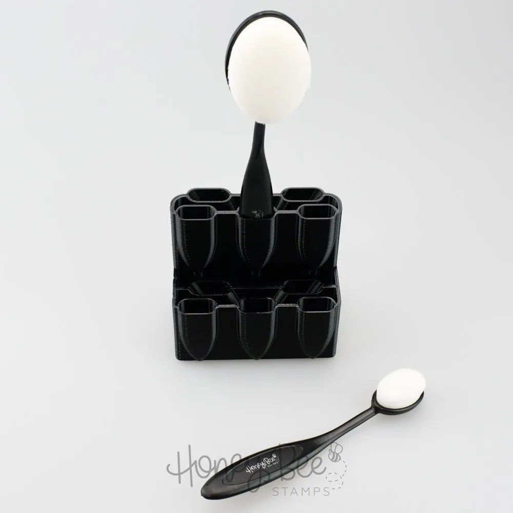 Peacock Brush Caddy - Black