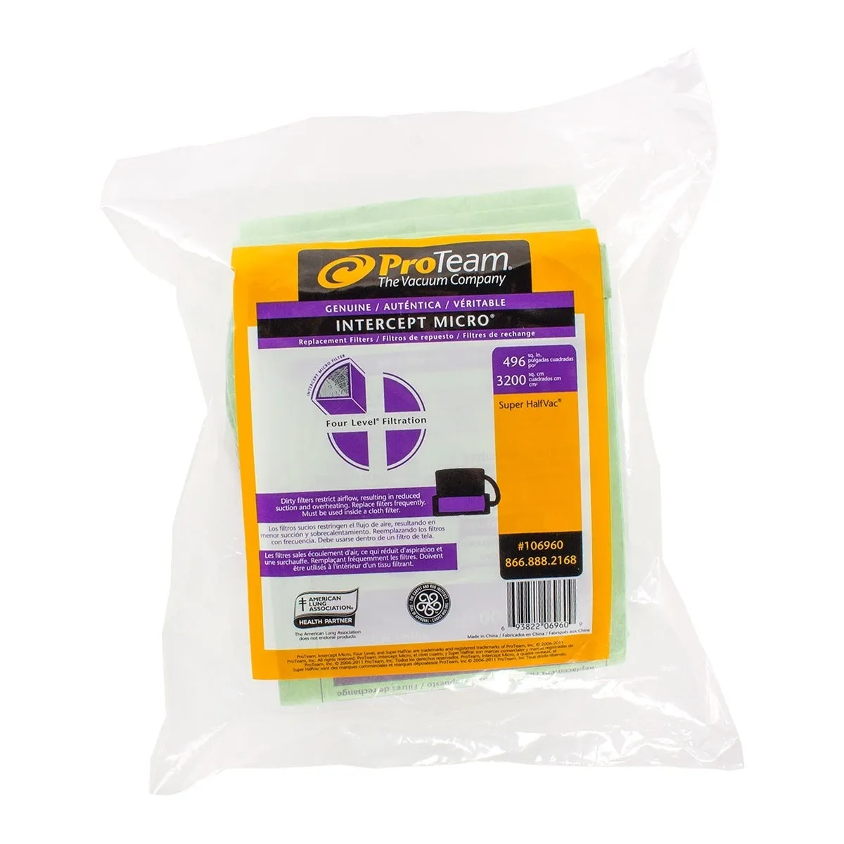 ProTeam® Super HalfVac® Pro Micro Filter Bags - Packs of 10