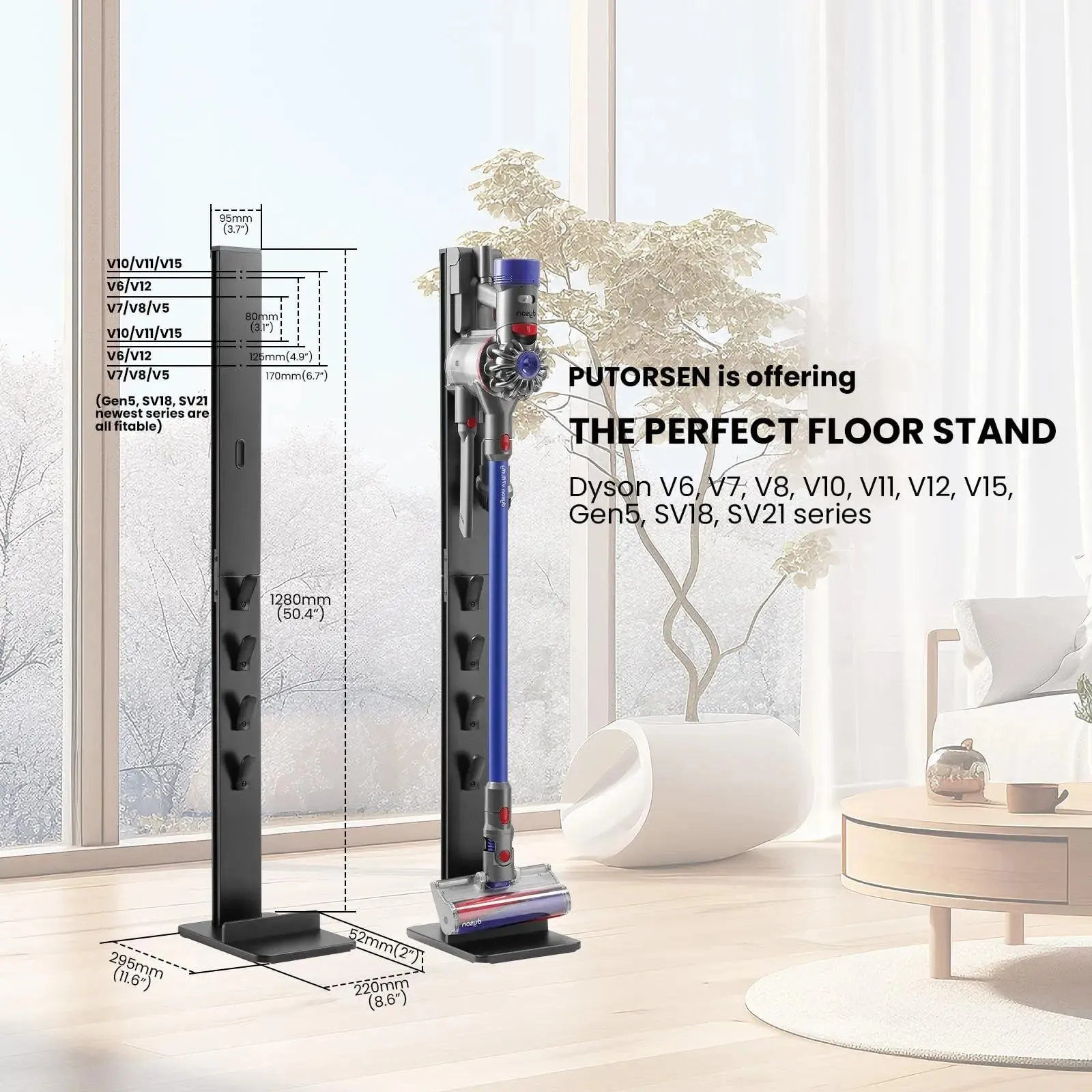 PUTORSEN Premium Aluminum Vacuum Stand Storage Dock Dockings Station