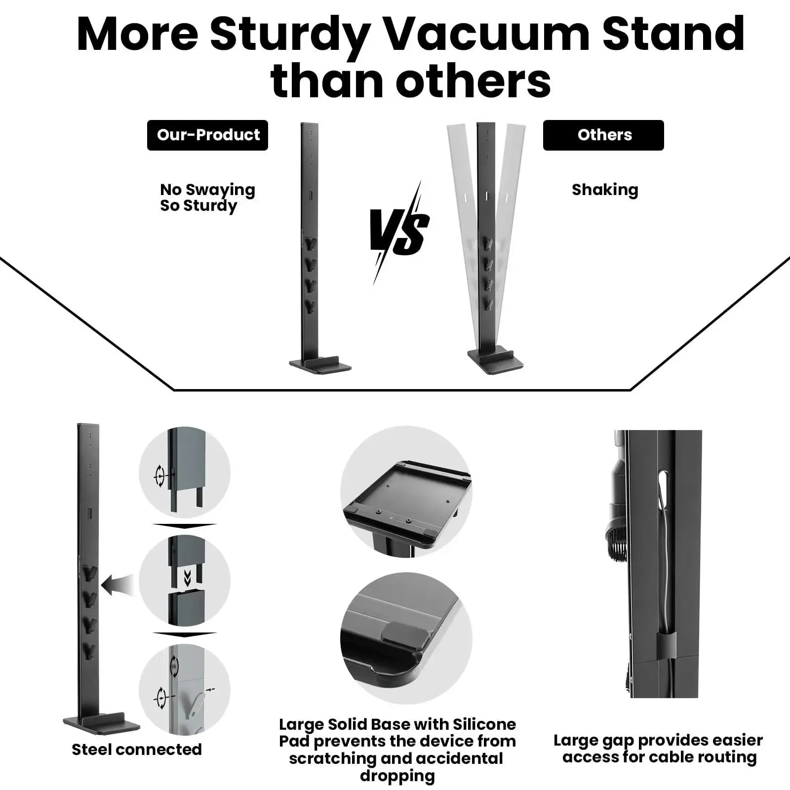 PUTORSEN Premium Aluminum Vacuum Stand Storage Dock Dockings Station