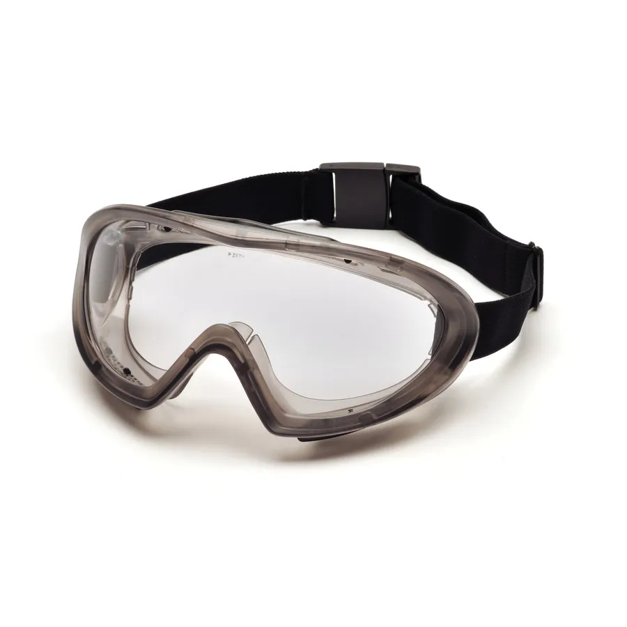 Pyramex Capstone 500 H2X Anti-Fog Goggles - Gray/Clear