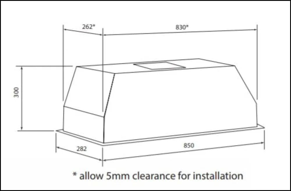 QUIETAIR GQA85UC 85cm Remote Fan Motor Undermount Rangehood - Special Order