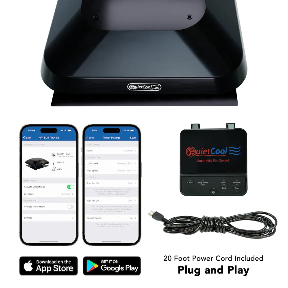 QuietCool Smart App Controlled Roof Mount Attic Fan