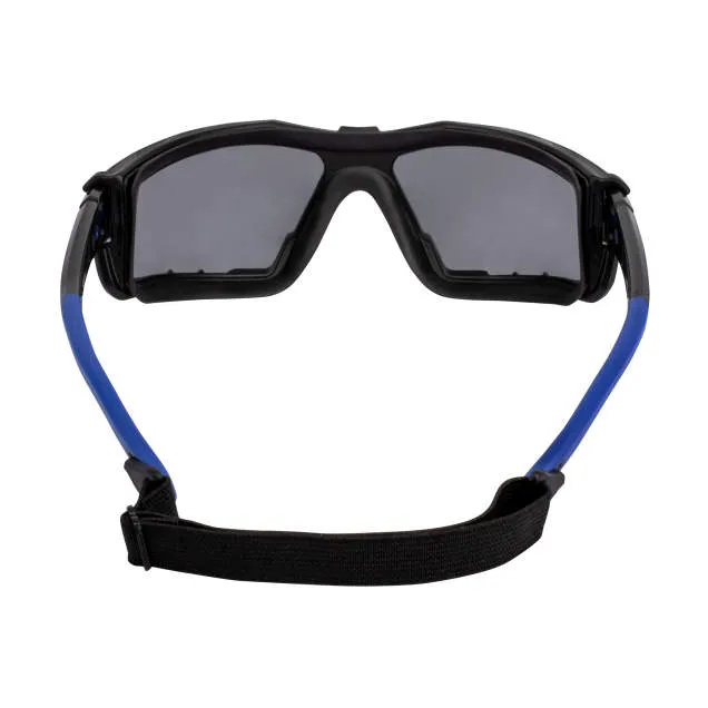 Radians Thraxus Elite IQuity Safety Eyewear - Black / Blue Frame / Smoke IQ Lens