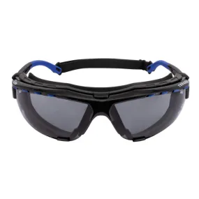 Radians Thraxus Elite IQuity Safety Eyewear - Black / Blue Frame / Smoke IQ Lens