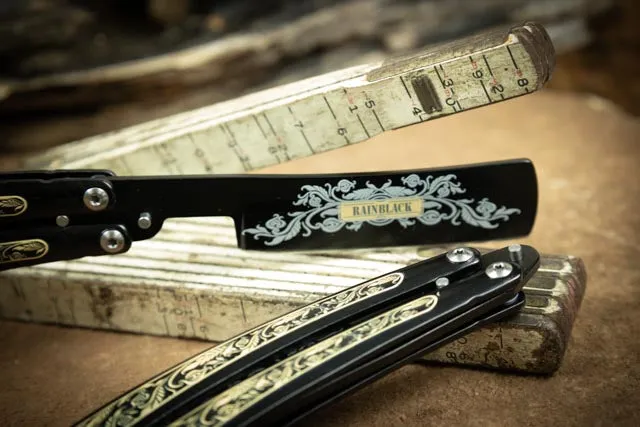 Rainblack Razor Style Butterfly Bali-Song Knife