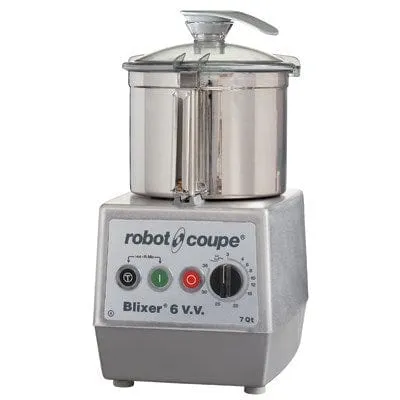 Robot Coupe Blixer 6 Food Processor with 7 Qt. 3HP Stainless Steel Bowl and Two Speeds - 208/240V