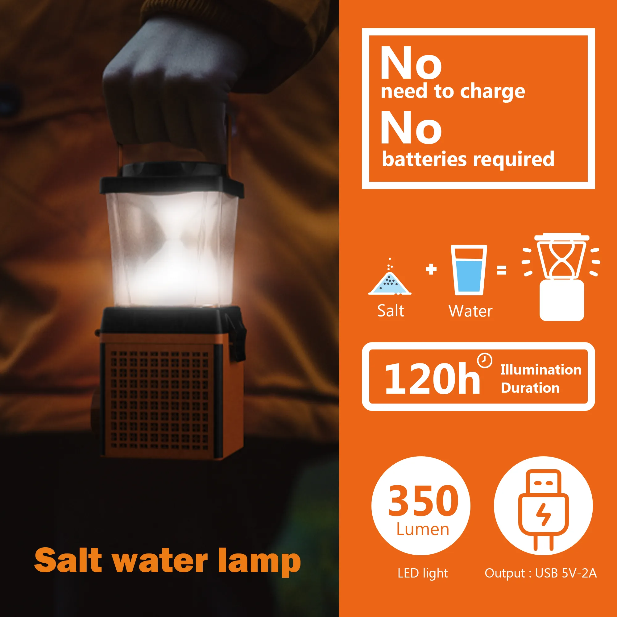 Salt Water Powered Outdoor Lantern