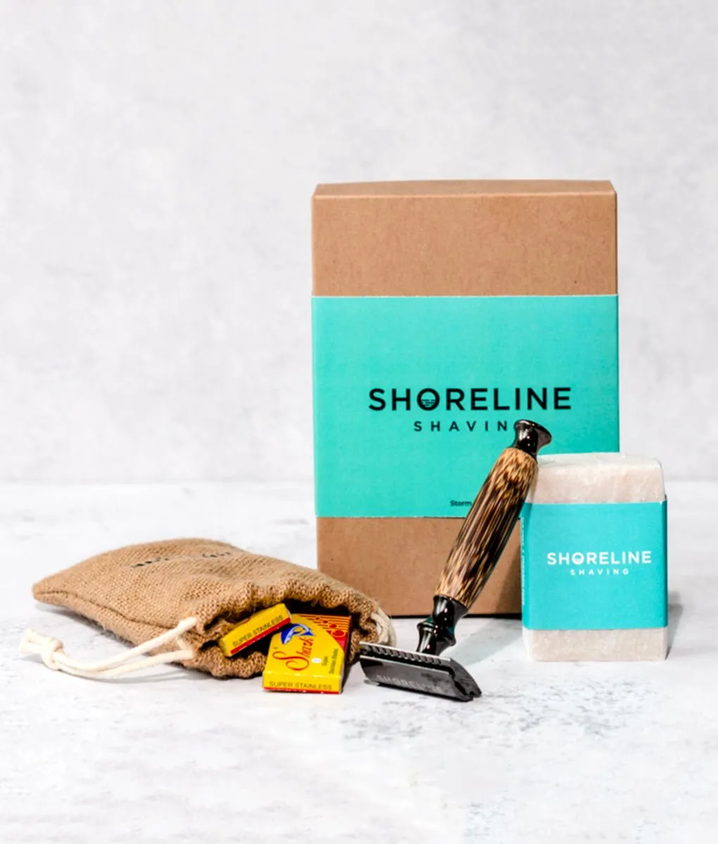 Shoreline Shaving Bamboo Safety Razor Kit