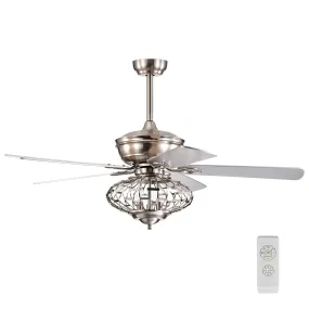 Tangkula 52" Ceiling Fan Lamp, Ceiling Fan with Light and Remote Control, Reversible Fan Blades, 3 Adjustable Wind Speeds