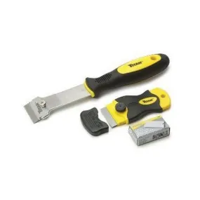 TITAN™ 17002 2-Piece Multi-Purpose Razor Scraper Set, Polypropylene, TPR Sleeve and Safety Cap