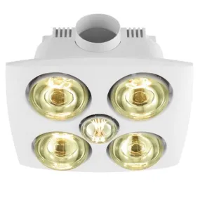 Vesuvius 3-in-1 Bathroom Heater and 4 LED Light in White