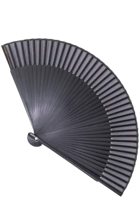 Victoria Black Fabric Folding Fan by Banned Apparel