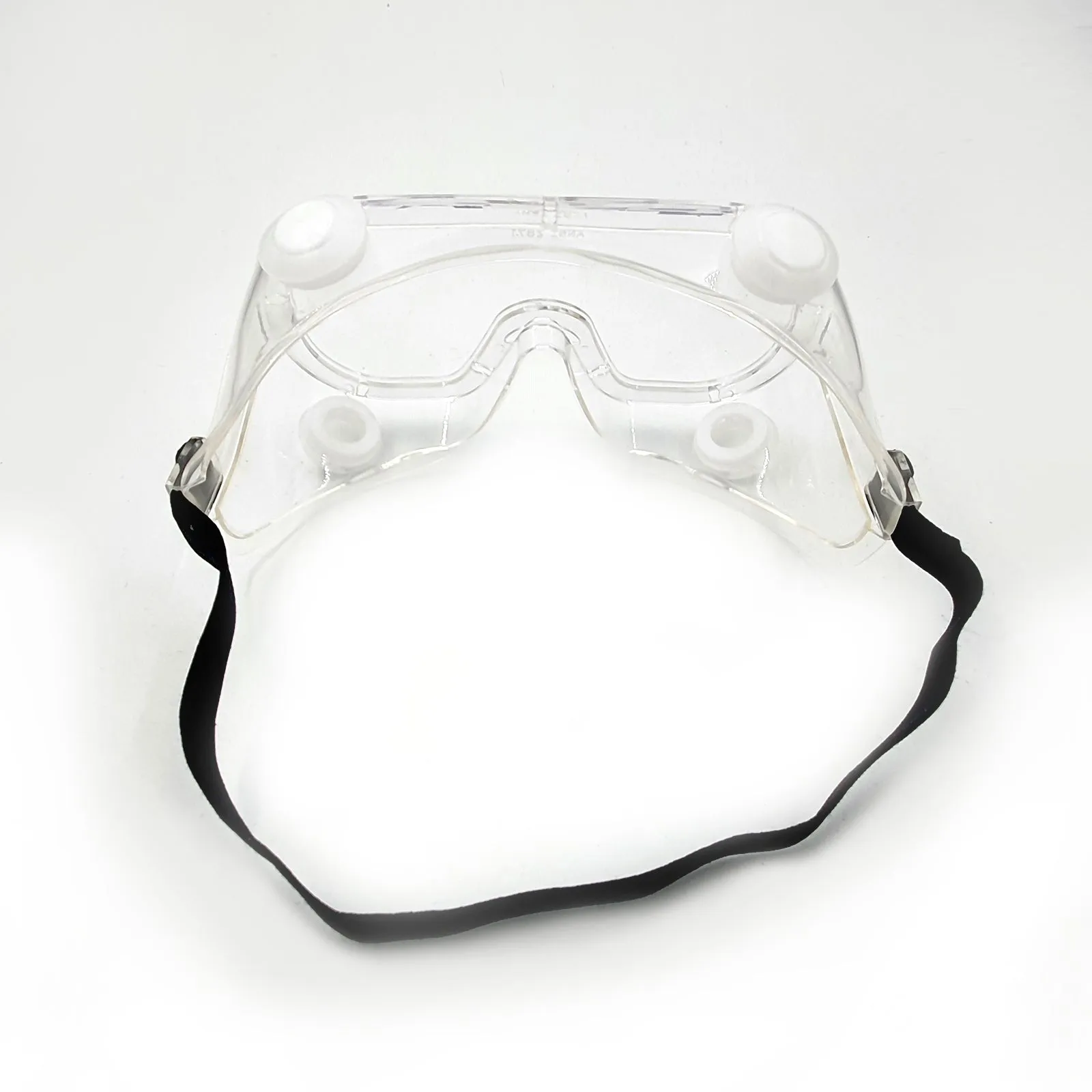 Wide Lens Full Cover Clear Soft Frame Safety Glasses With Adjustable Strap & 4 Ventilation Holes