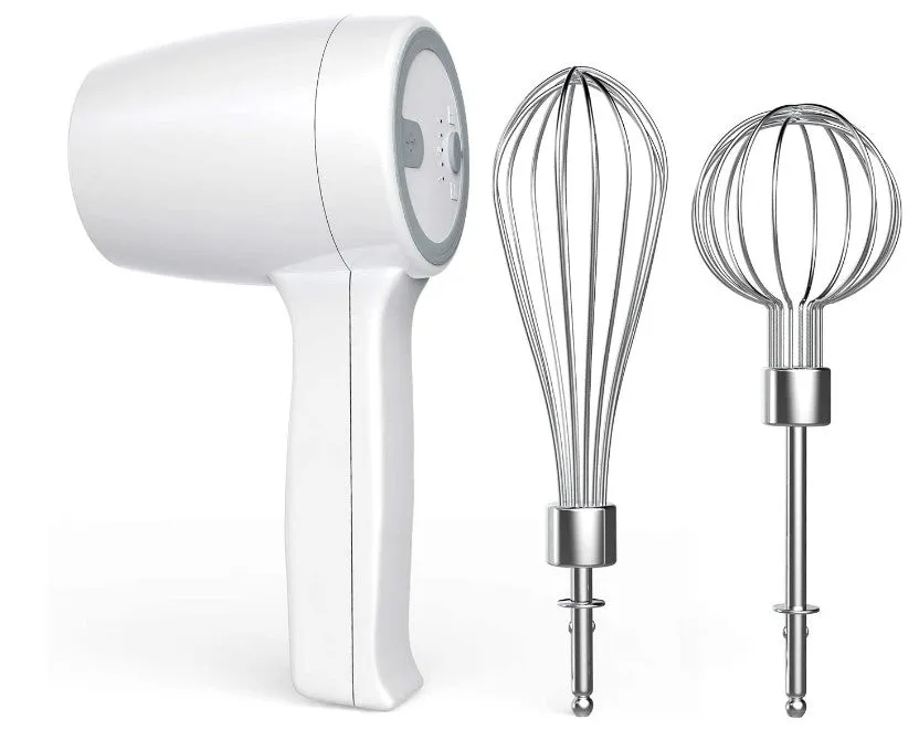 Wireless Handheld Food Blender/Egg Beater/Flour Mixer/USB Rechargeable Compact Lightweight