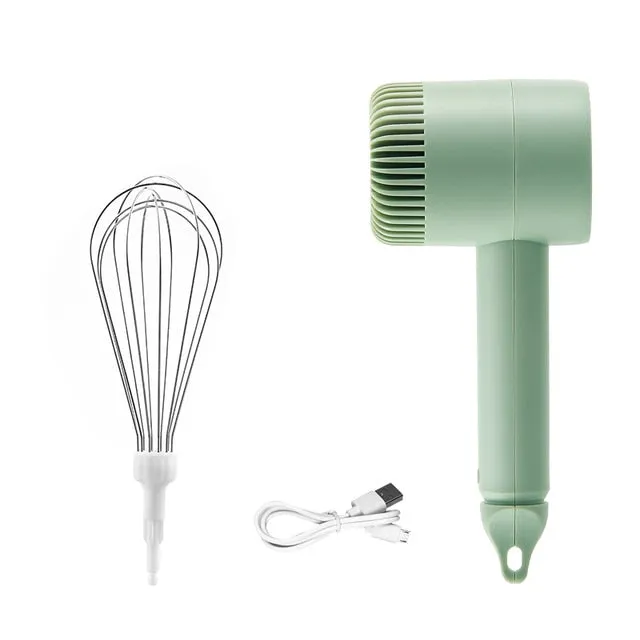 Wireless Portable Electric Food Mixer, Hand Blender w 3 Speeds, High Power Dough Blender ,Egg Beater Hand Mixer